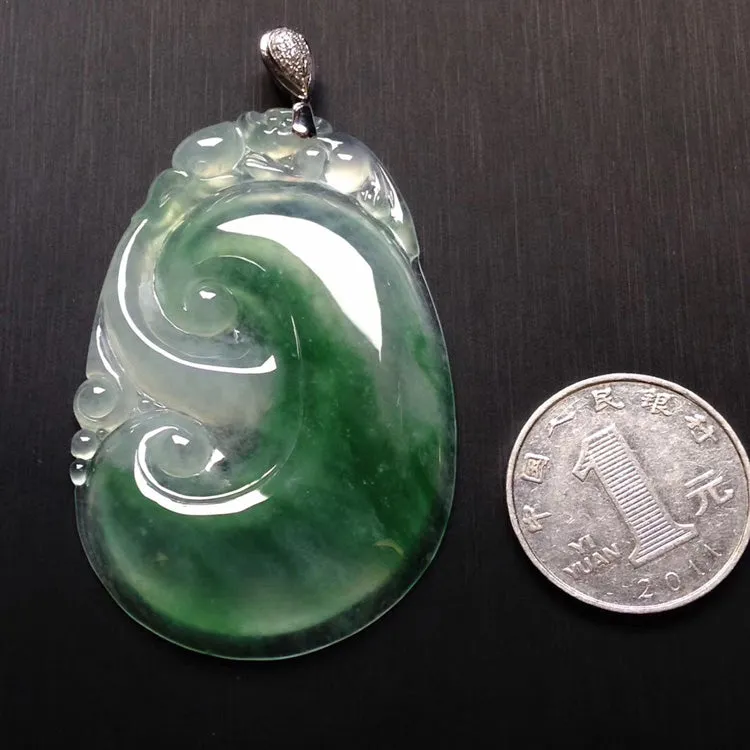 Natural Jade Pendant Jadeite Ruyi Pendant PT310