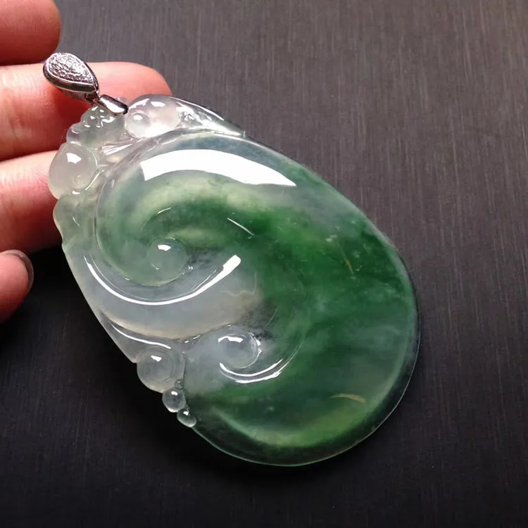 Natural Jade Pendant Jadeite Ruyi Pendant PT310