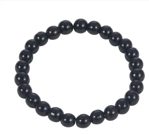 Obsidian Bracelet Beaded Round Beads Obsidian