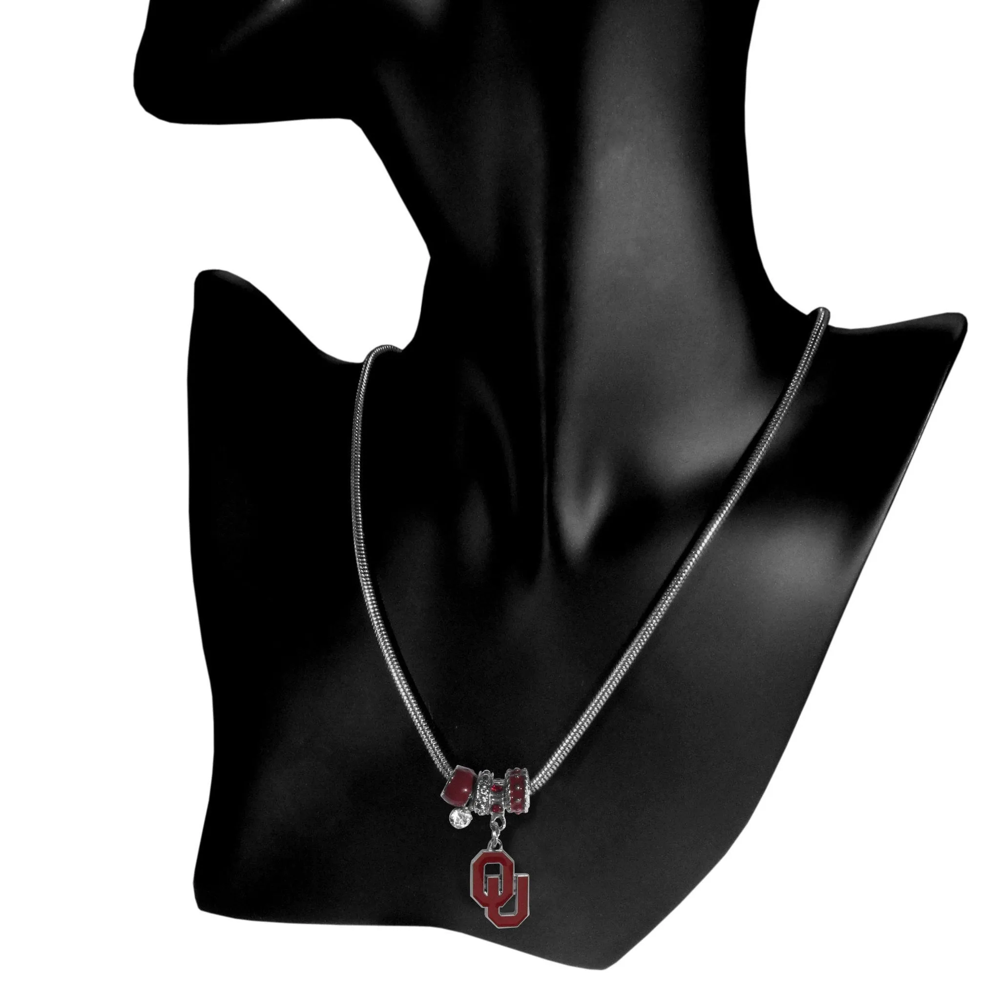 Oklahoma Sooners Euro Bead Necklace