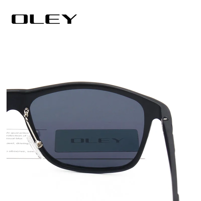 Oley Brand Men's Polarized Sunglasses Business Classic Full Frame Aluminum Magnesium Y0934