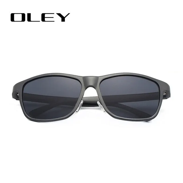 Oley Brand Men's Polarized Sunglasses Business Classic Full Frame Aluminum Magnesium Y0934