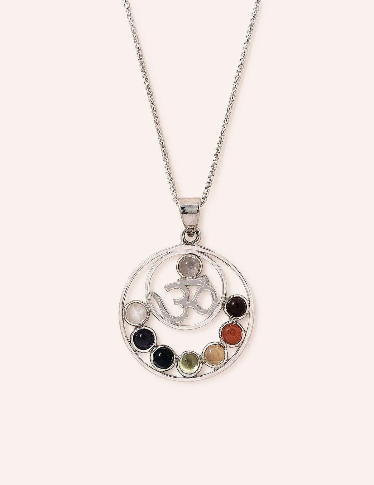 Om Chakra Gemstone Necklace