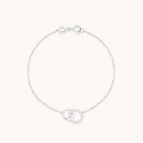 Orbit Topaz Bracelet in Solid White Gold