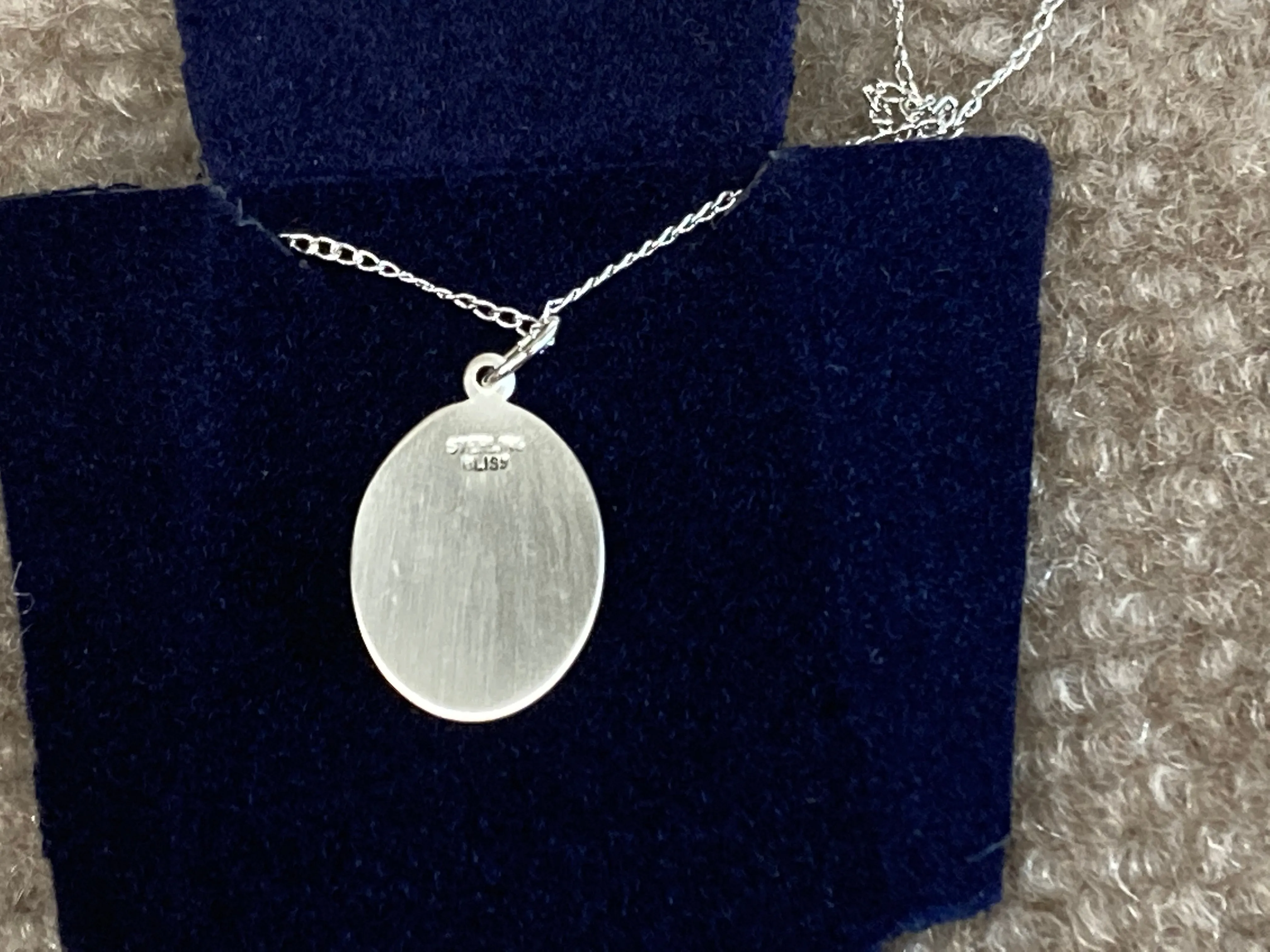 Our Lady Of Peace Silver Pendant And Chain