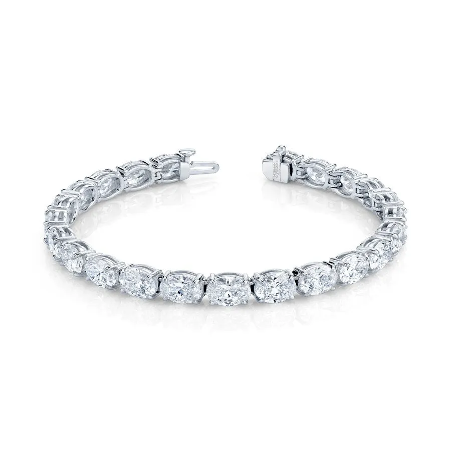 Oval Cut Straight Line Bracelet