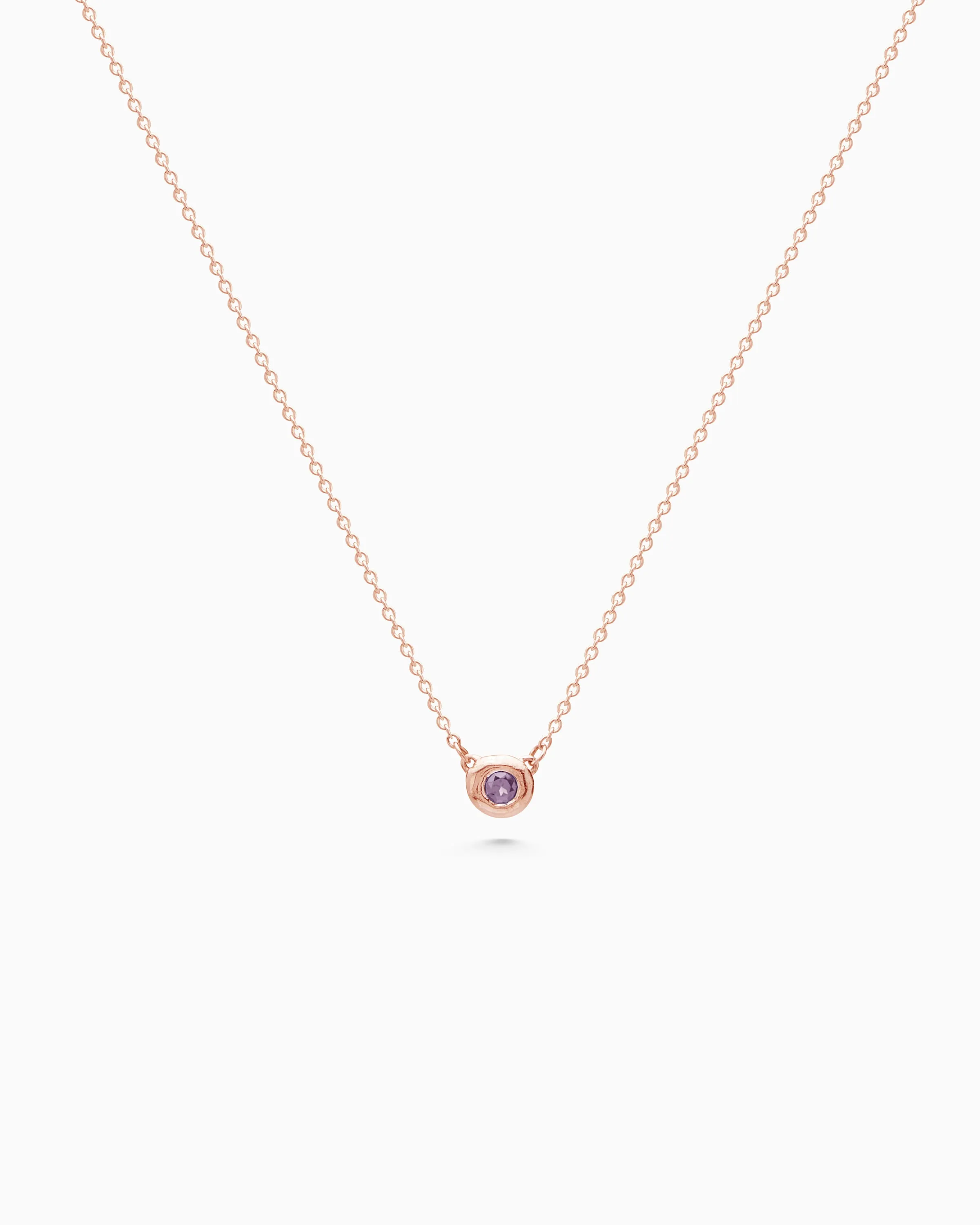 Pebble Stone Necklace | Rose Gold