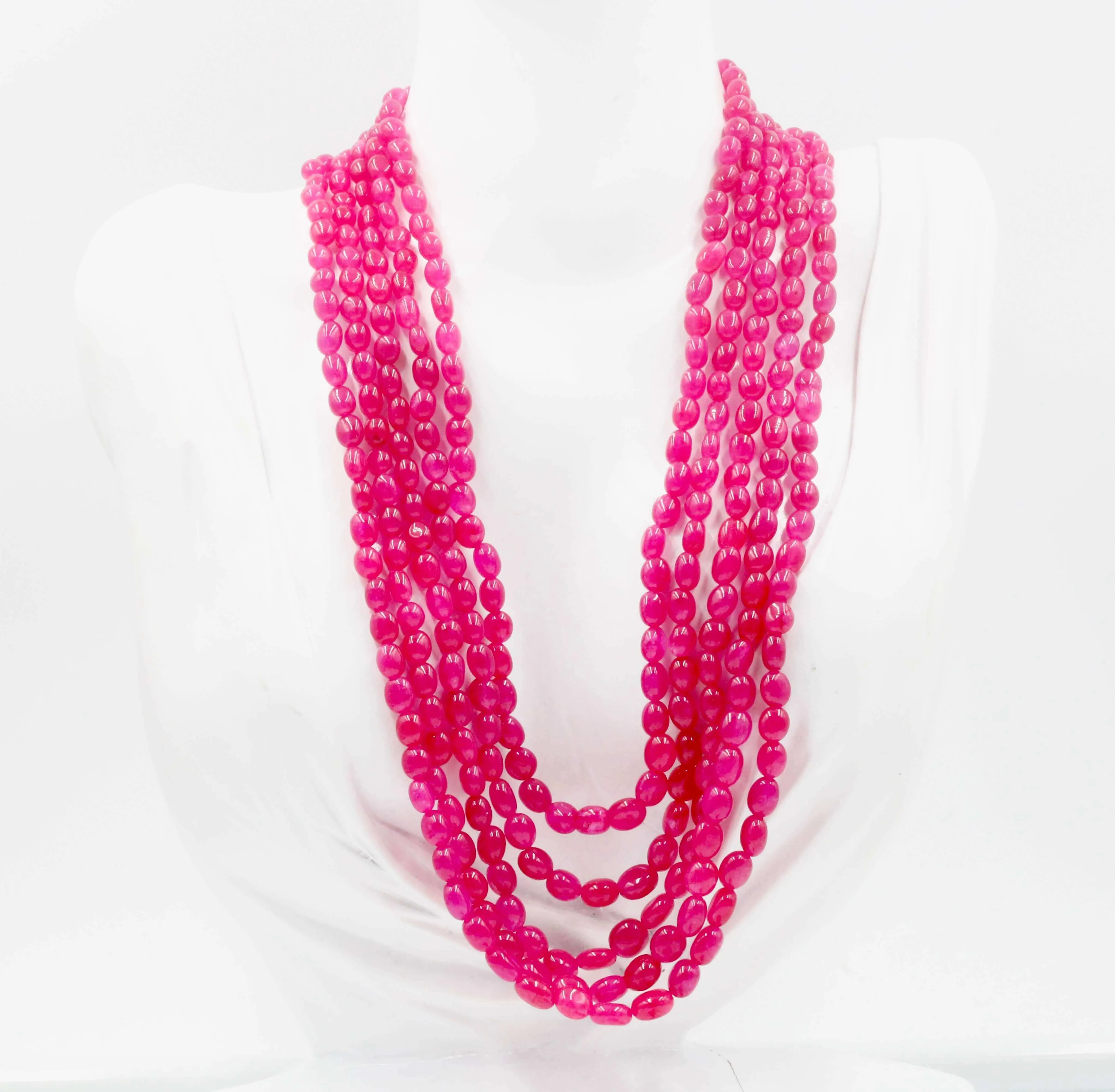 Pink Quartz Necklace Beaded Quartz Necklace Pink Quartz Necklace Pink Quartz Necklace Sarafa Necklace Indian Necklace SKU: 6142973