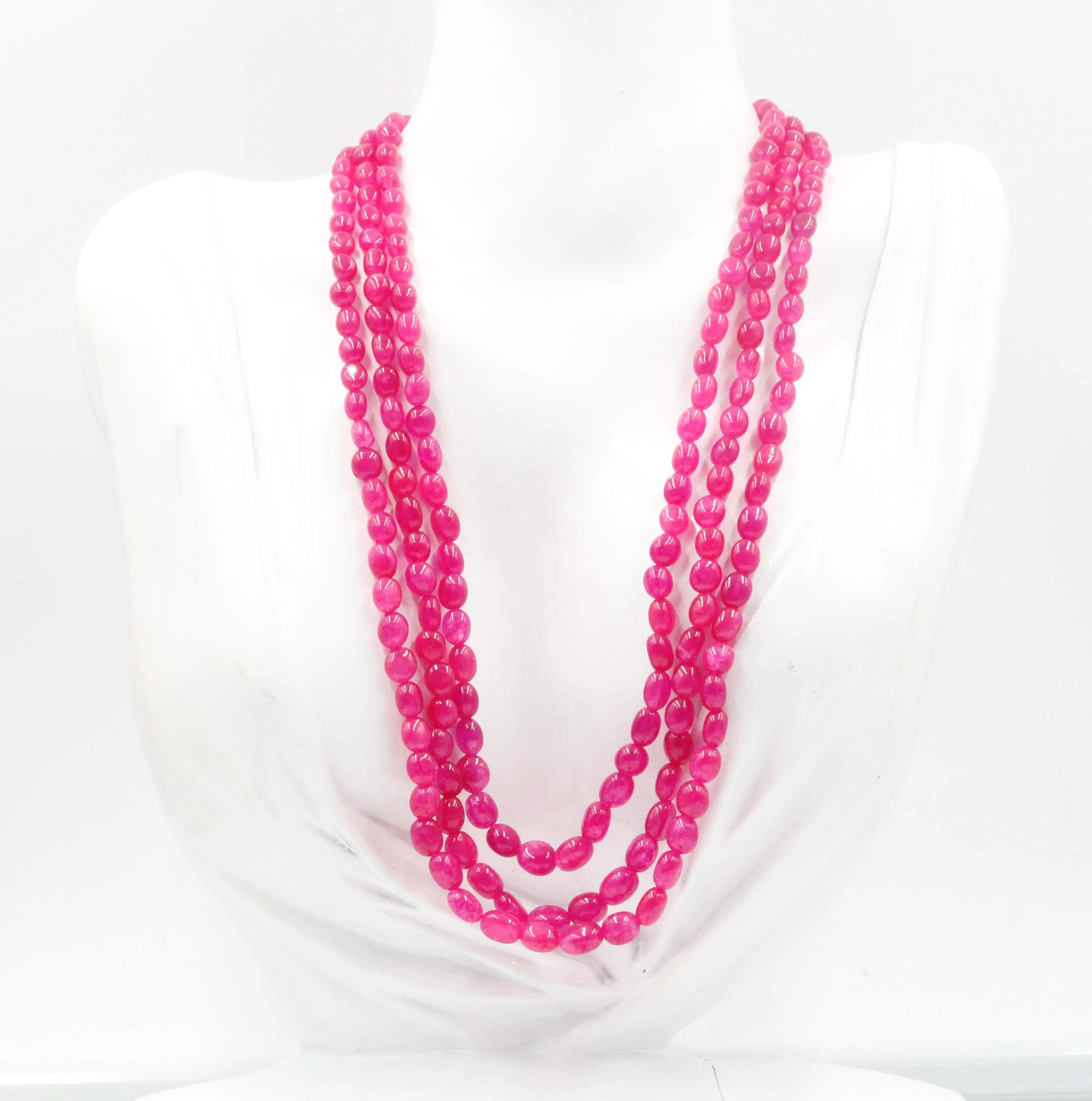 Pink Quartz Necklace Beaded Quartz Necklace Pink Quartz Necklace Pink Quartz Necklace Sarafa Necklace Indian Necklace SKU: 6142973