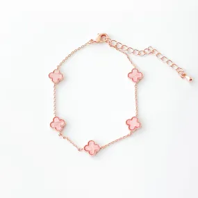 Pink Vanya Clover Bracelet