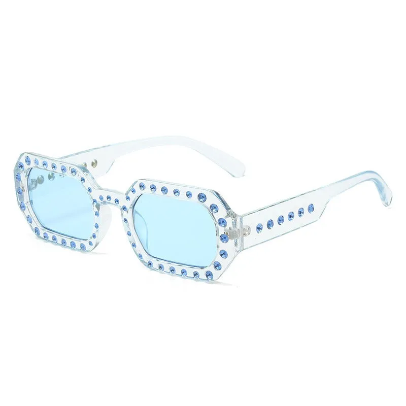 Pre Order:  Diamond Inlaid Small Frame Sunglasses