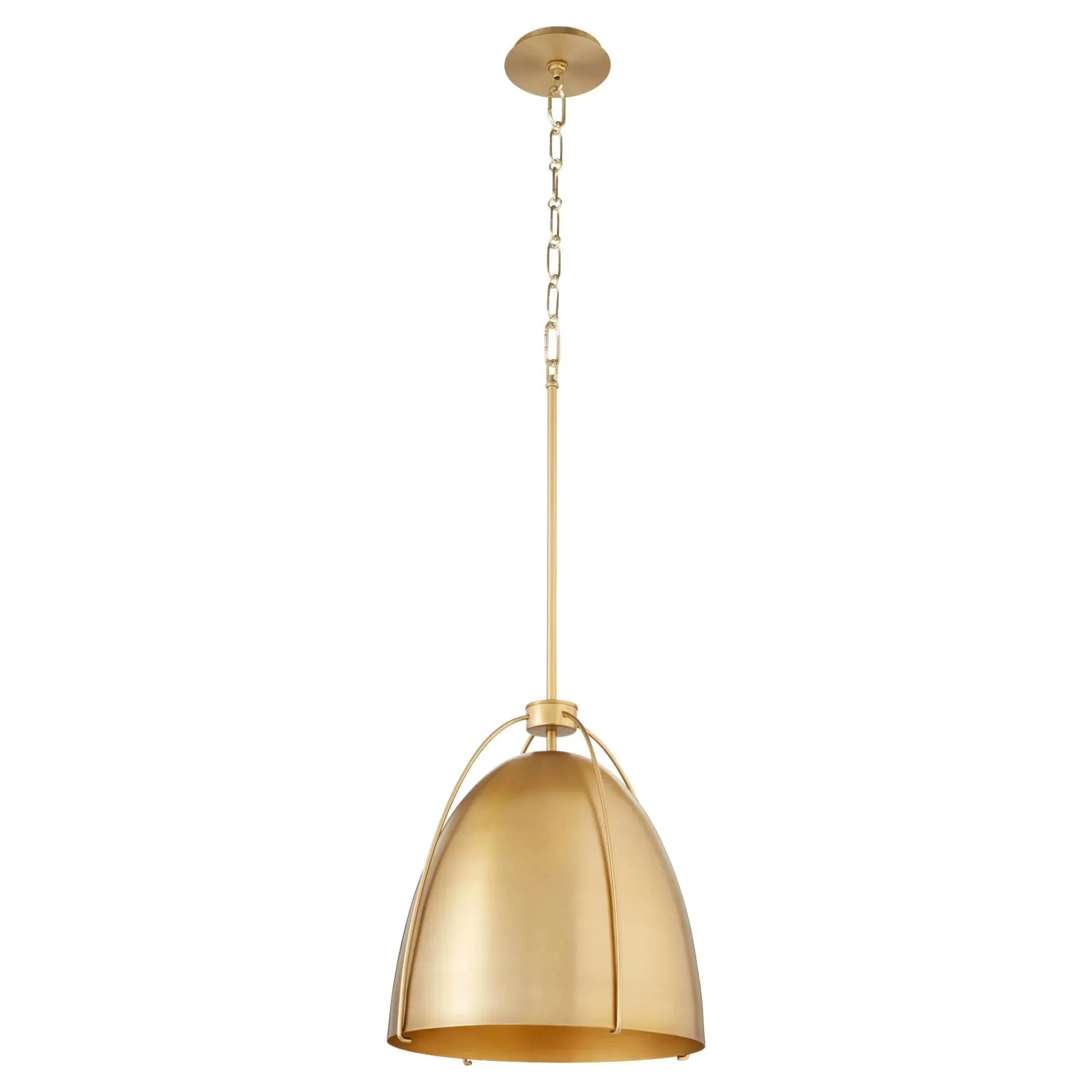 Quorum Jamie 860-3-80 Pendant - Aged Brass 18" Transitional