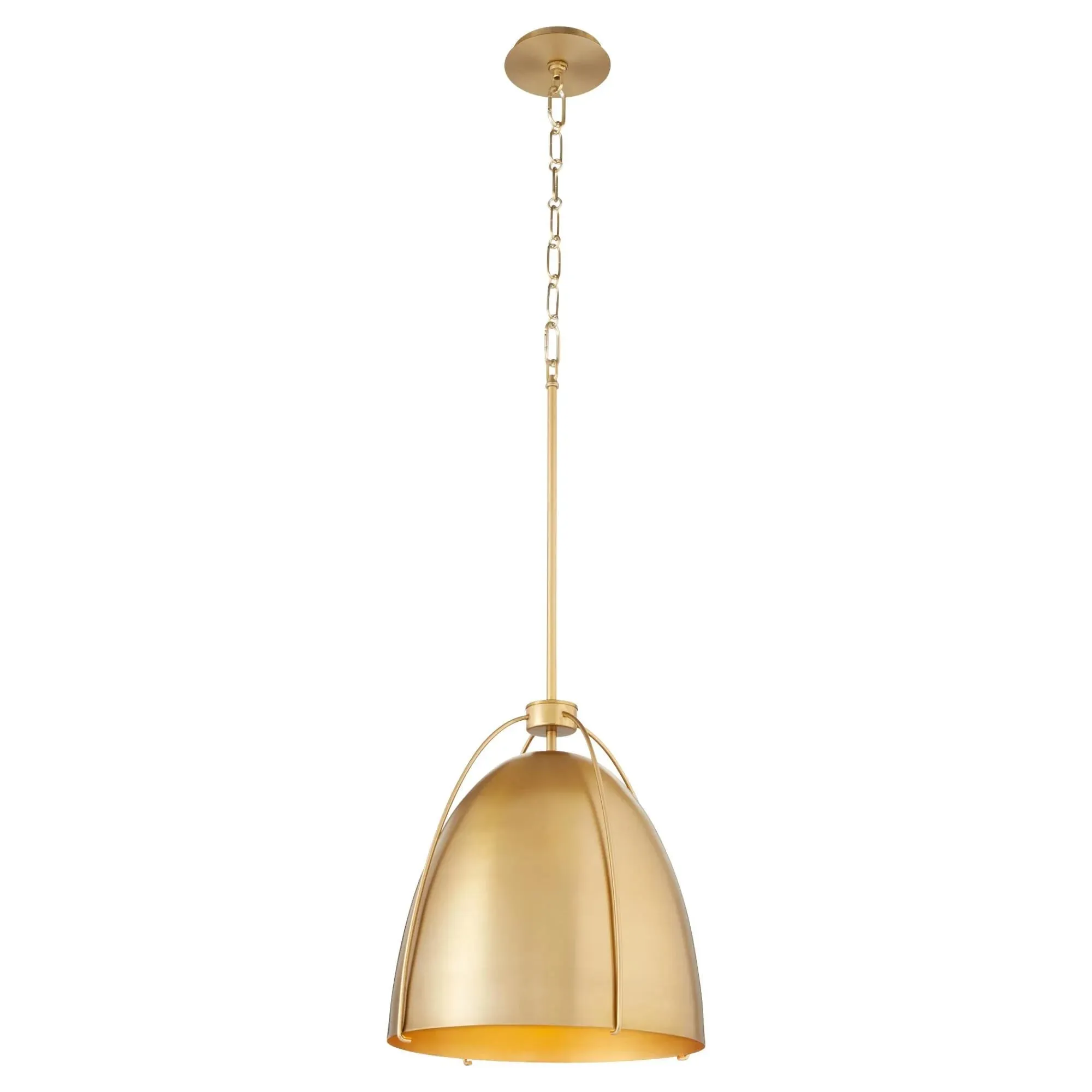 Quorum Jamie 860-3-80 Pendant - Aged Brass 18" Transitional