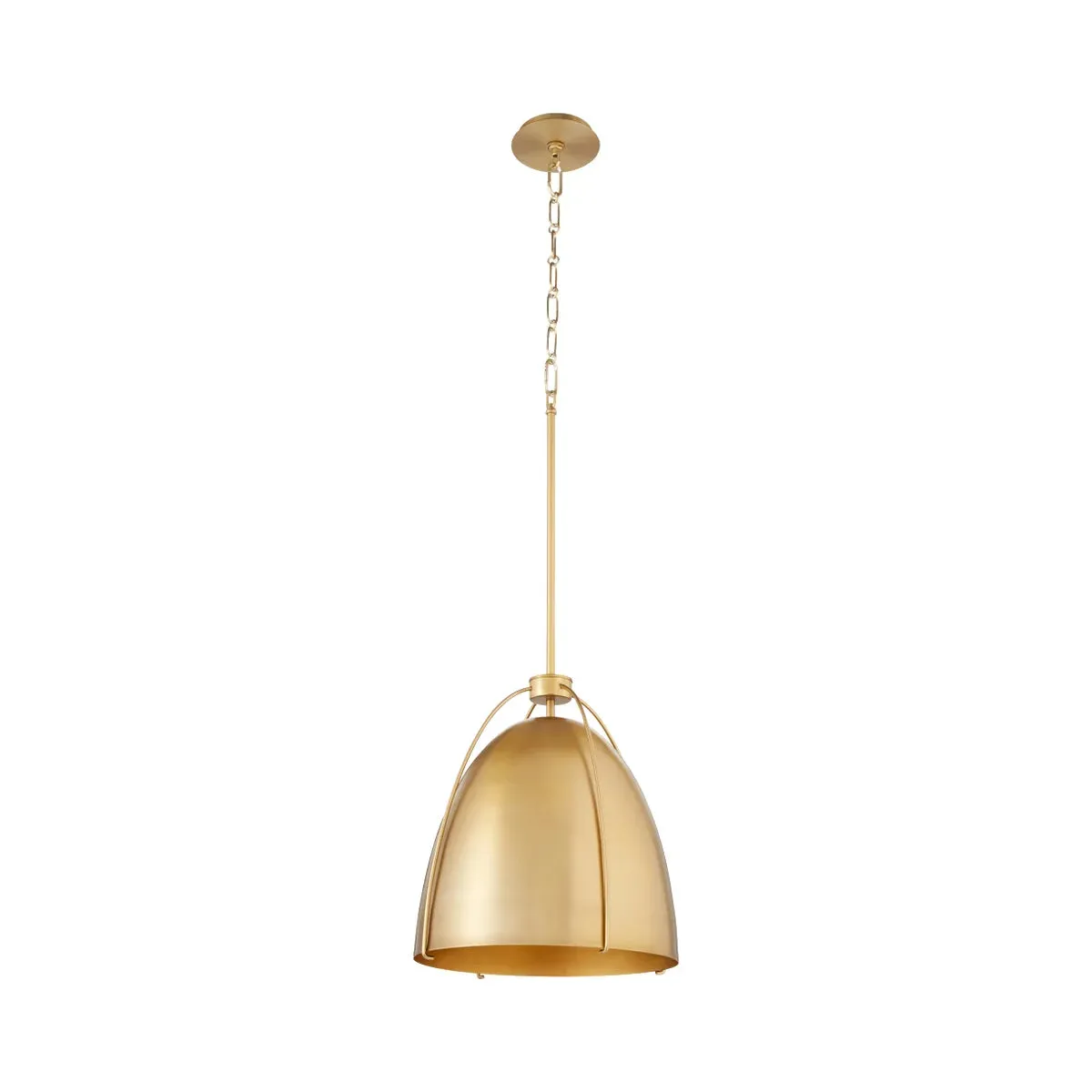 Quorum Jamie 860-3-80 Pendant - Aged Brass 18" Transitional