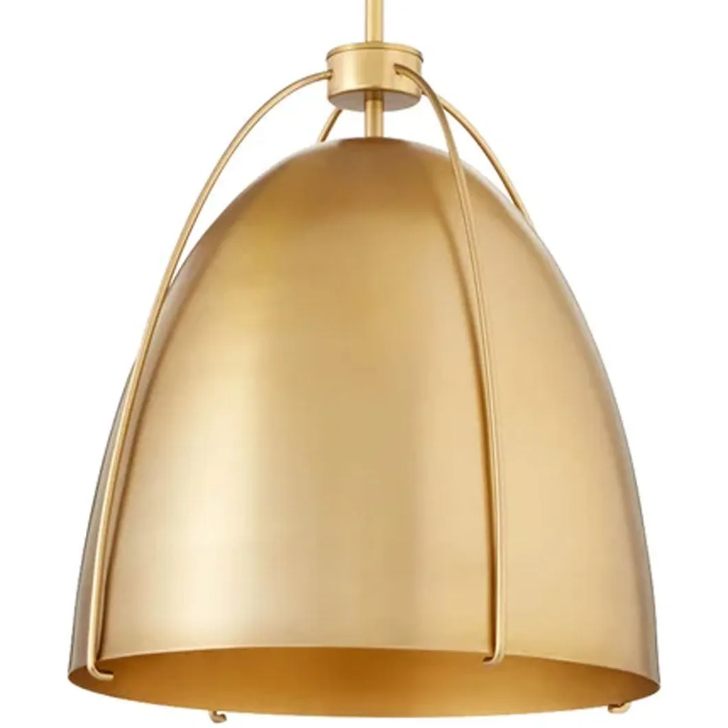 Quorum Jamie 860-3-80 Pendant - Aged Brass 18" Transitional