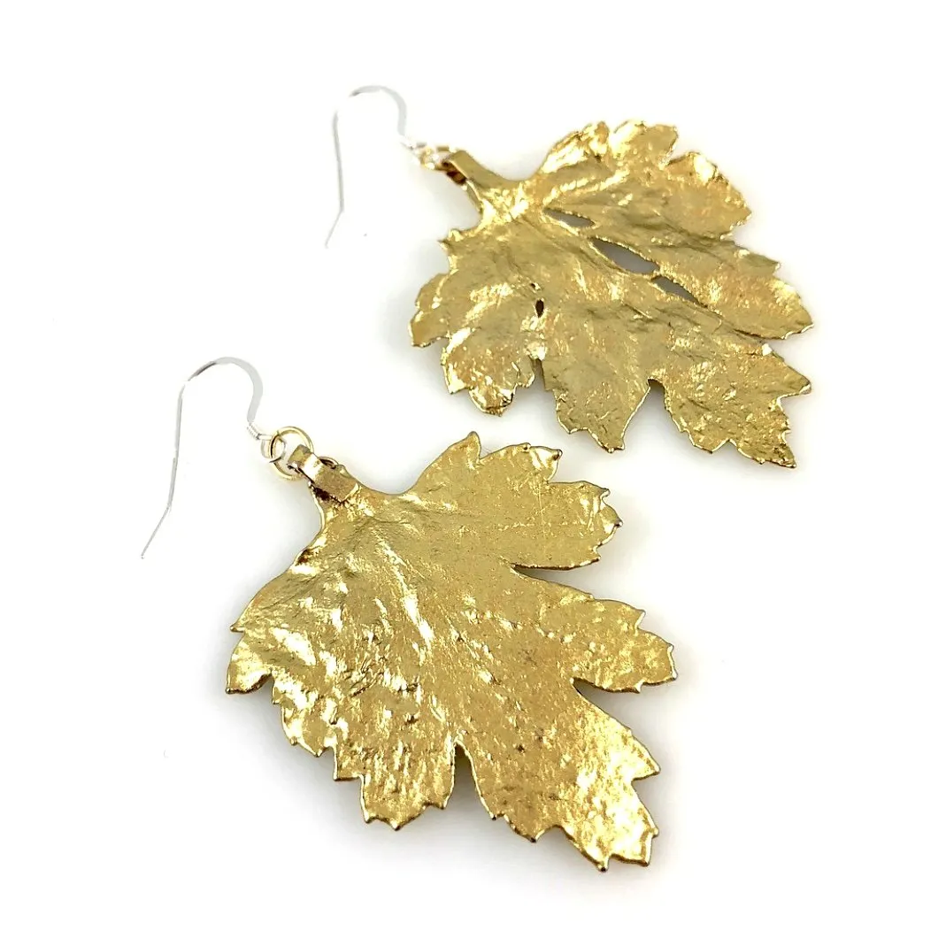 "Glitter Leaf" Earrings (Various Colours)