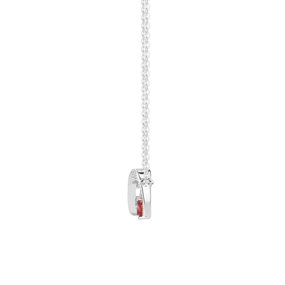 "Infinite Love" Mom's Heart Shaped Birthstone Necklace