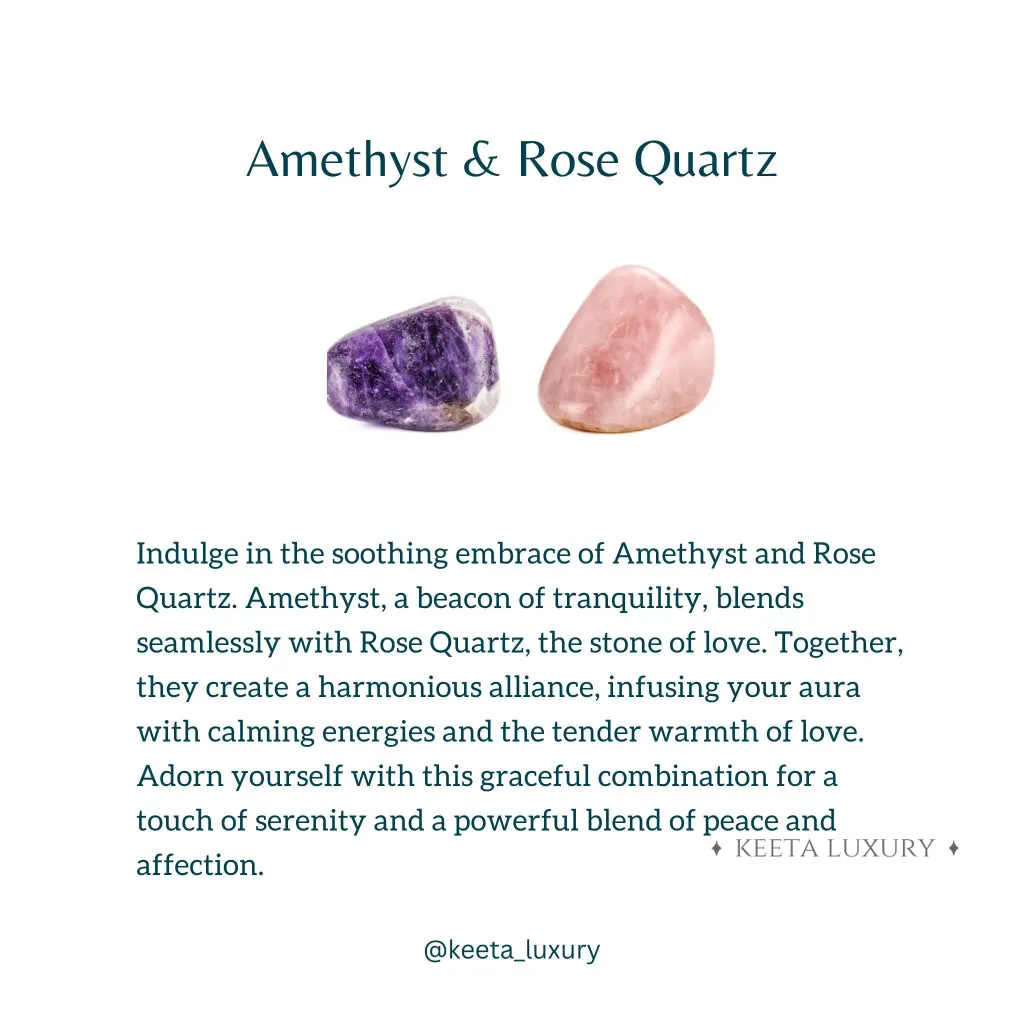 Radiant Duo - Amethyst & Rose Quartz Earring