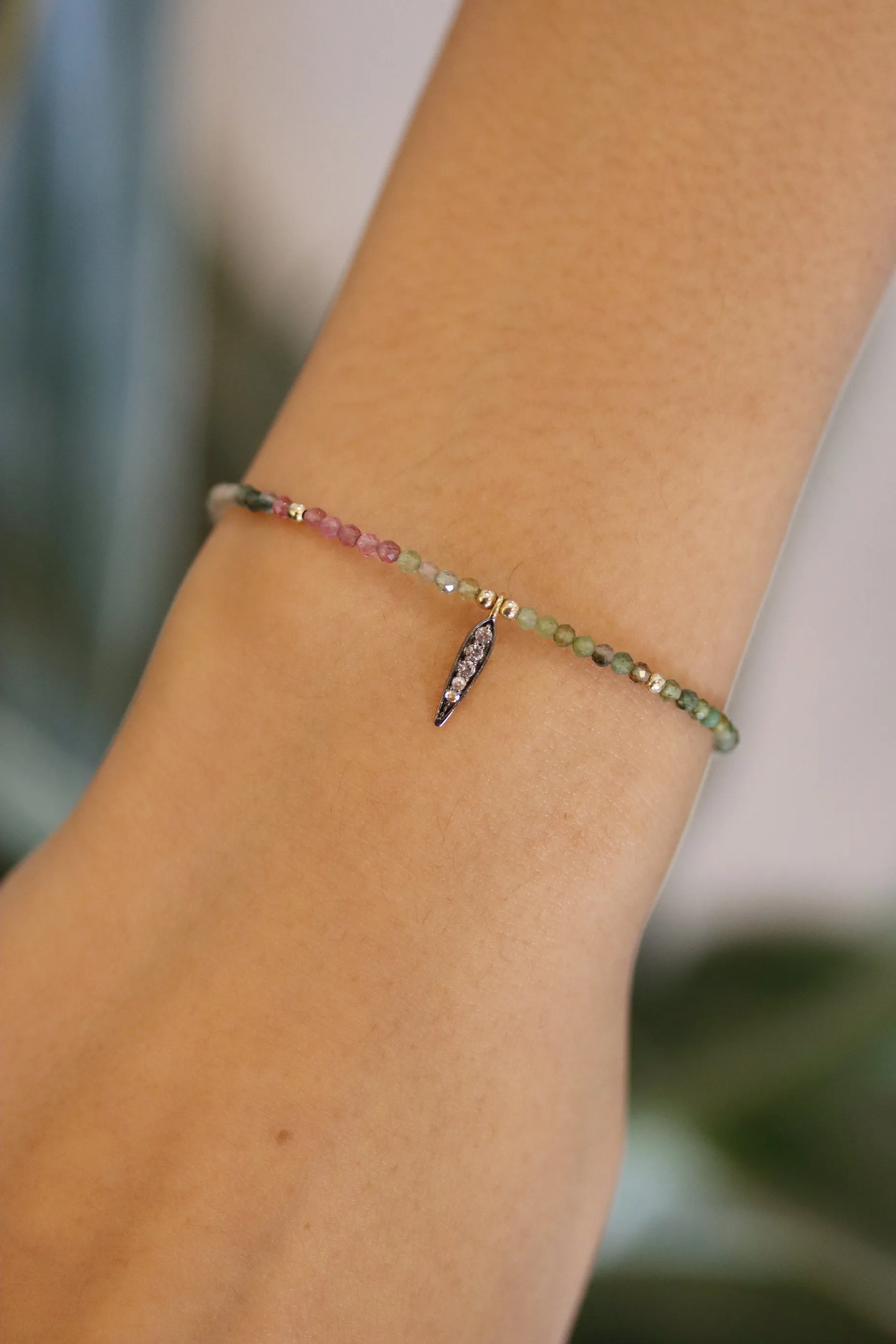 Rainbow Tourmaline Folia Bracelet