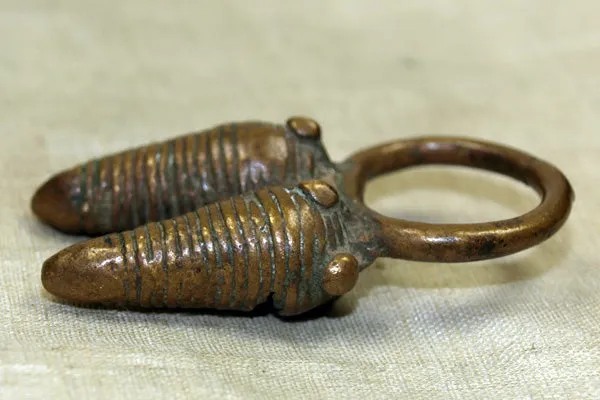 Rare Antique Double Phallic Bronze Ring from Cameroon