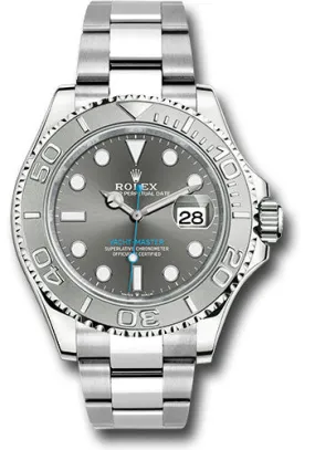 Rolex Steel and Platinum Yacht-Master 40mm Dark Rhodium Dial 126622 dkrh