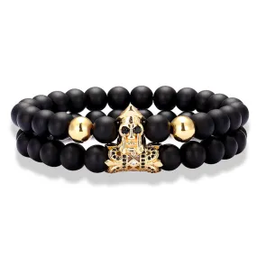 Roman Warrior Helmet Bracelet Jewelry Scrub Stone Micro-Inlay Zircon Bracelet