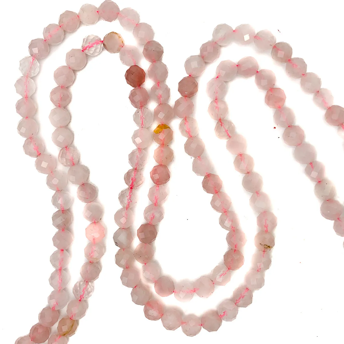 Rose Quartz 6mm Faceted Rounds