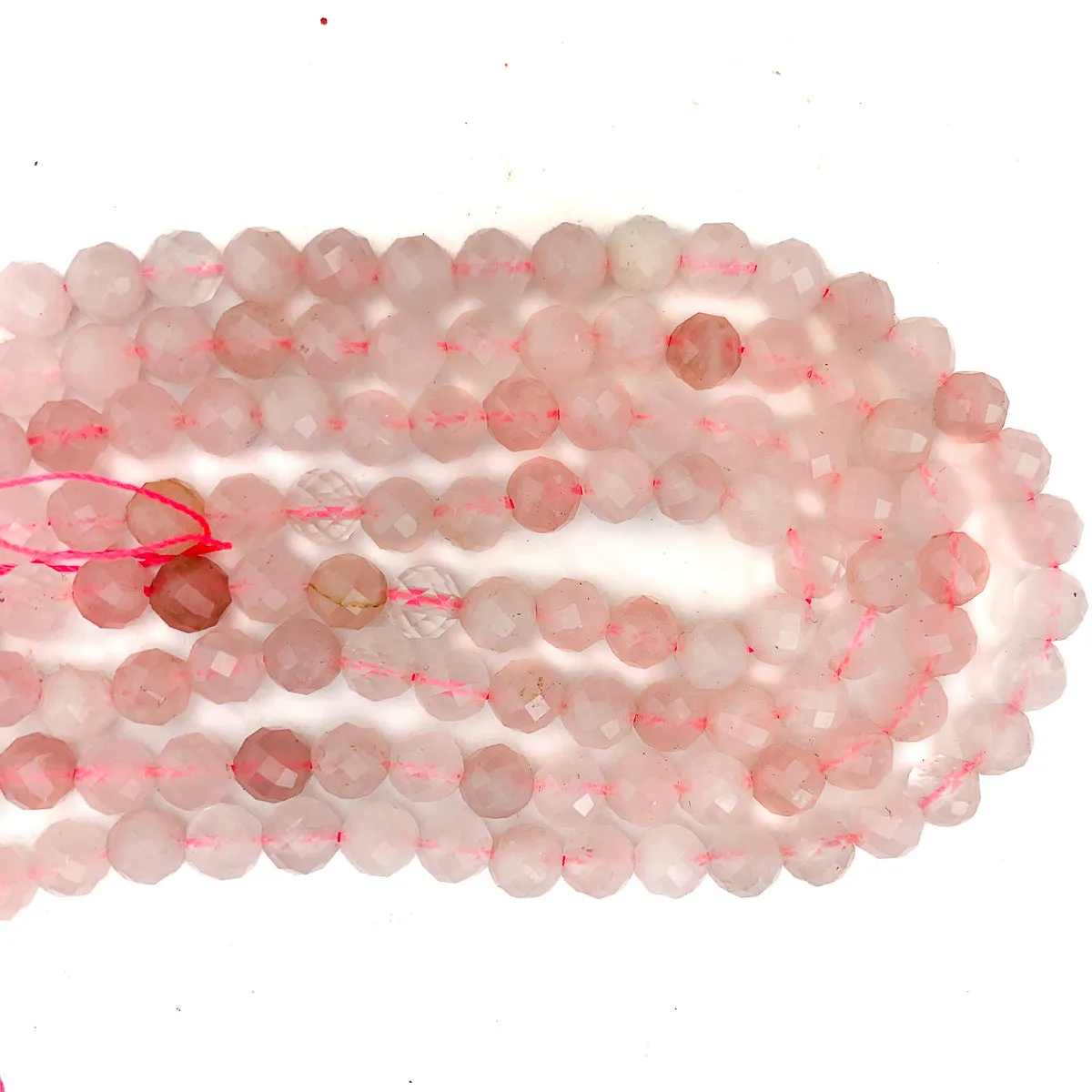 Rose Quartz 6mm Faceted Rounds