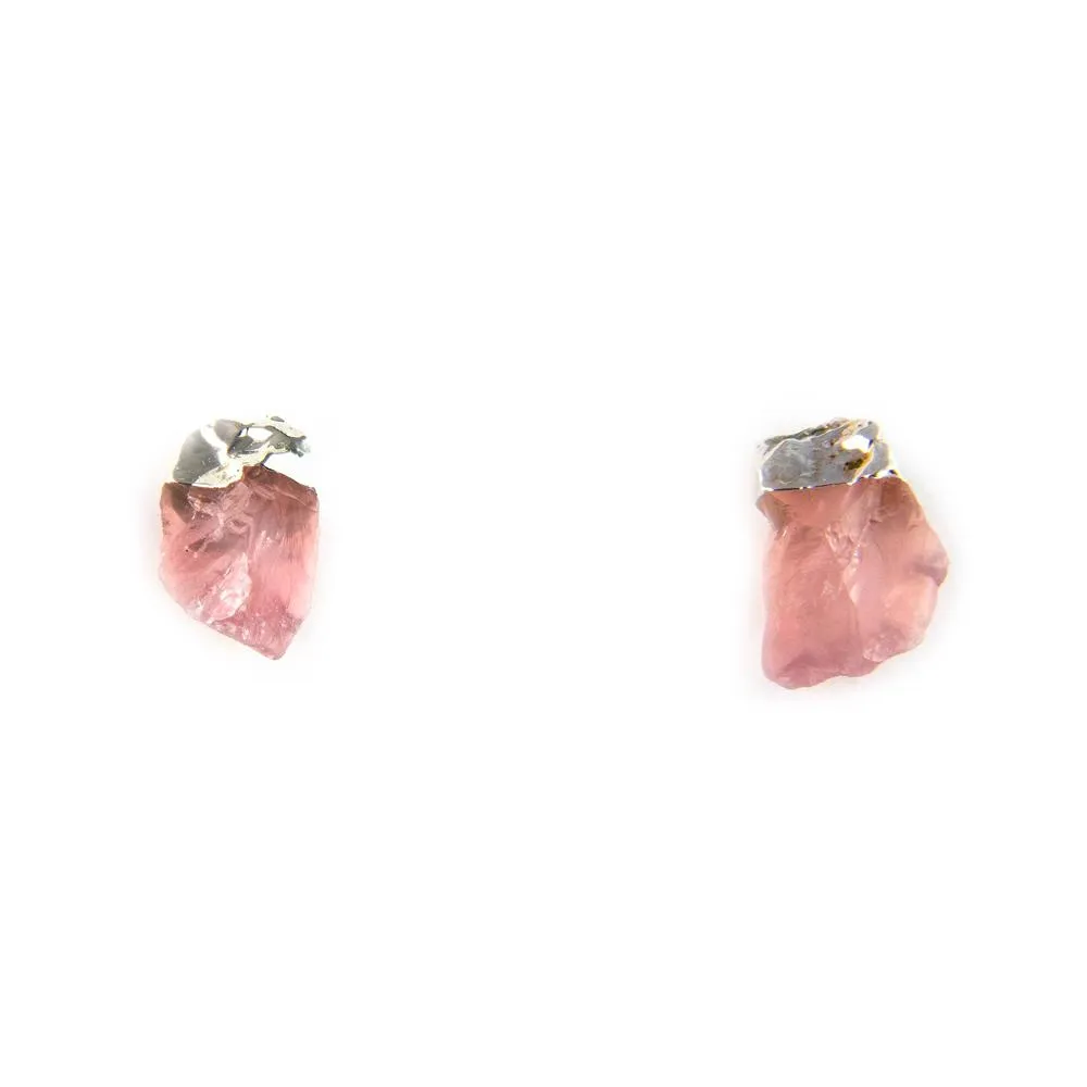 Rose Quartz Stud Earrings