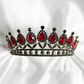 Saya’s Tiara in Faux Red Ruby & Antique Gold