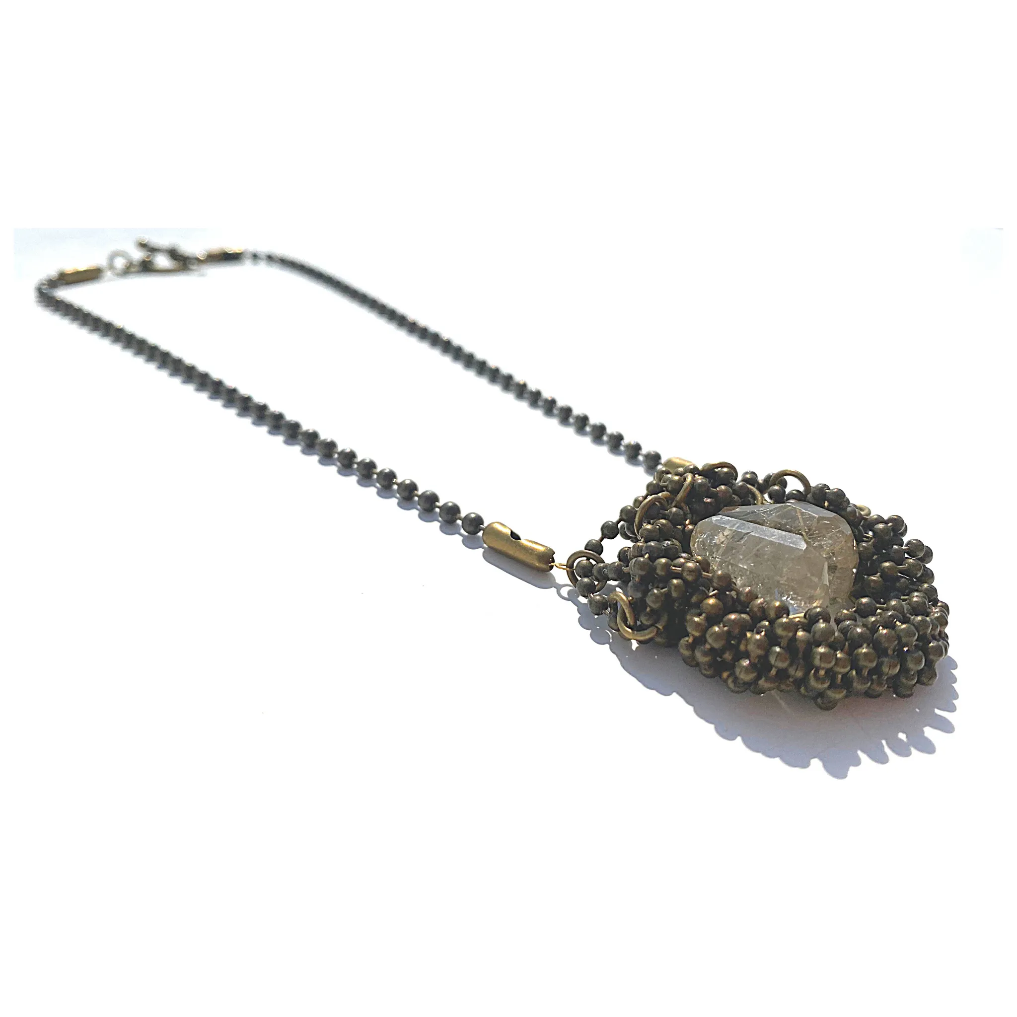 Sea Change Woven Rutilated Window Necklace