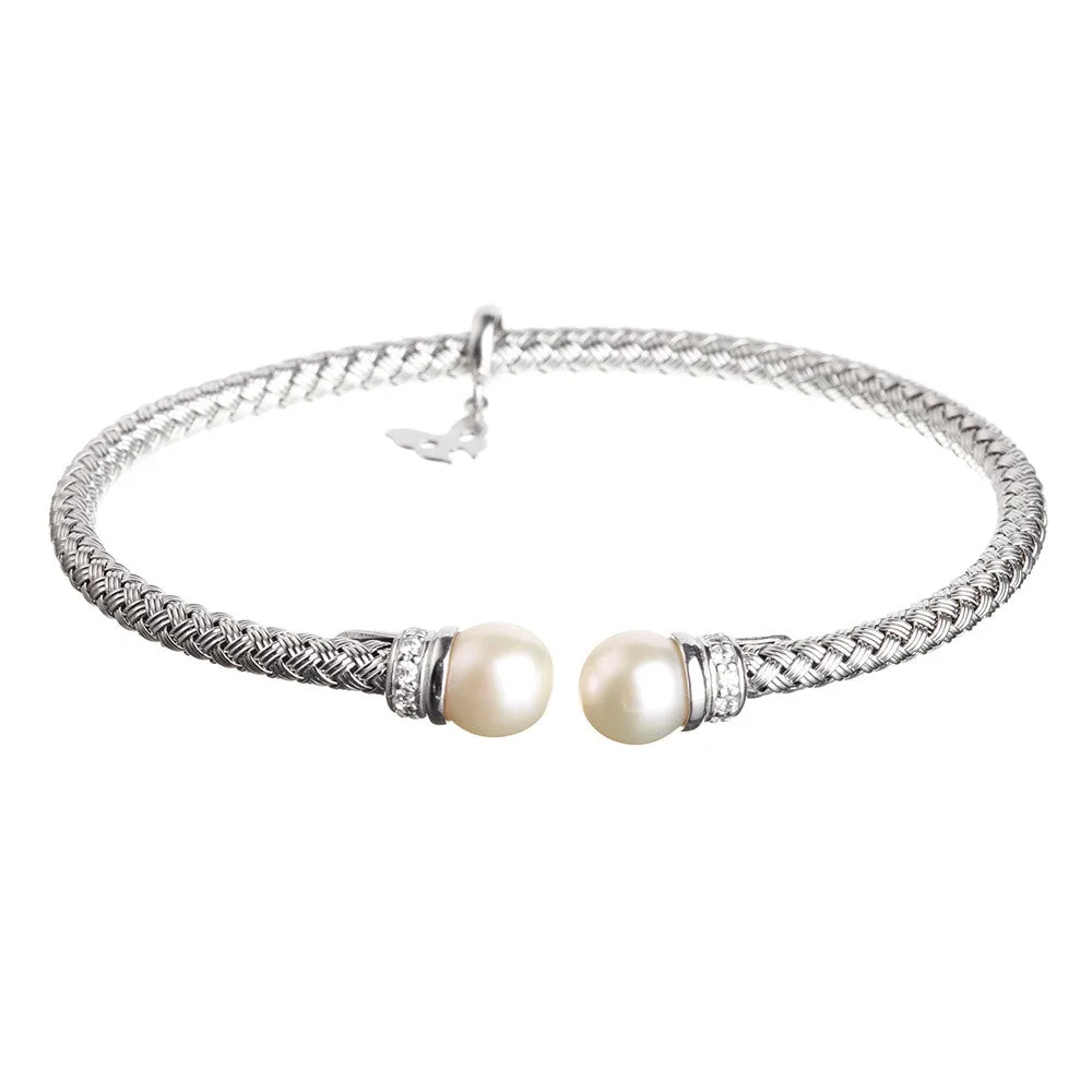 Silver Pearl Bracelet