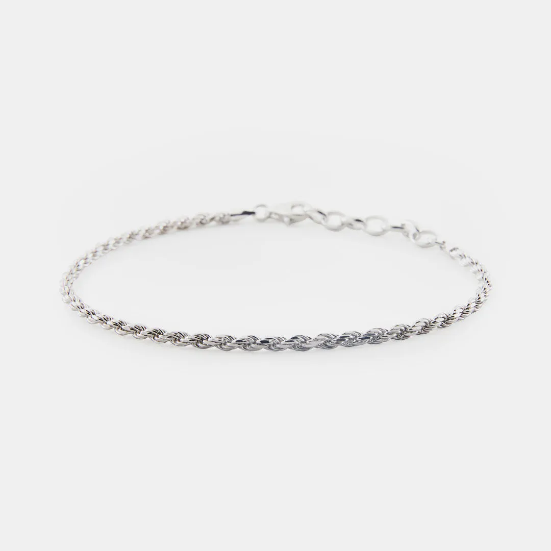 Silver Rope Bracelet