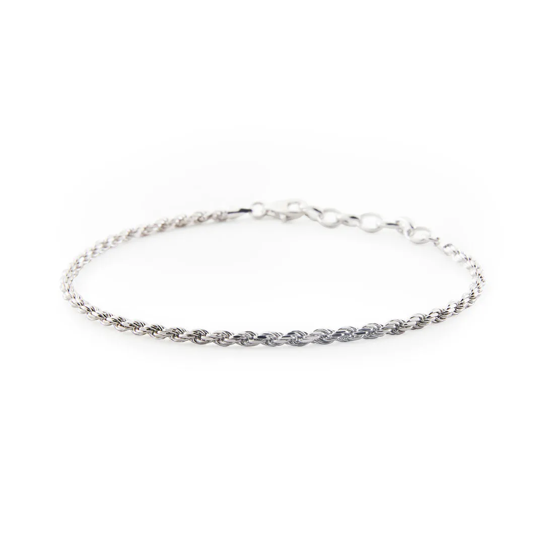 Silver Rope Bracelet