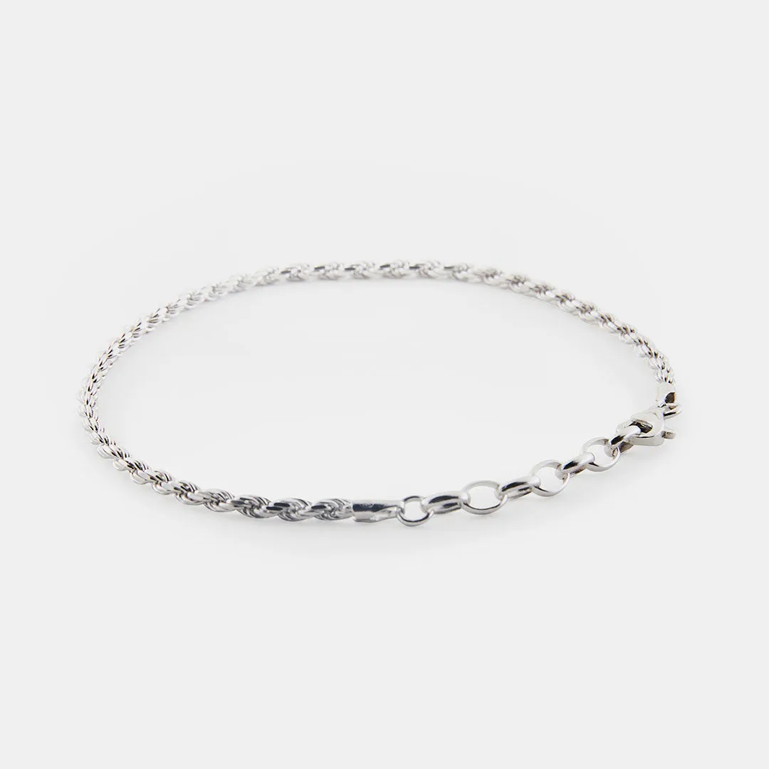 Silver Rope Bracelet