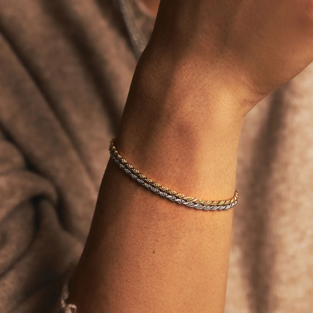 Silver Rope Bracelet