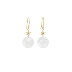 Small Starry Orb Gold Earrings