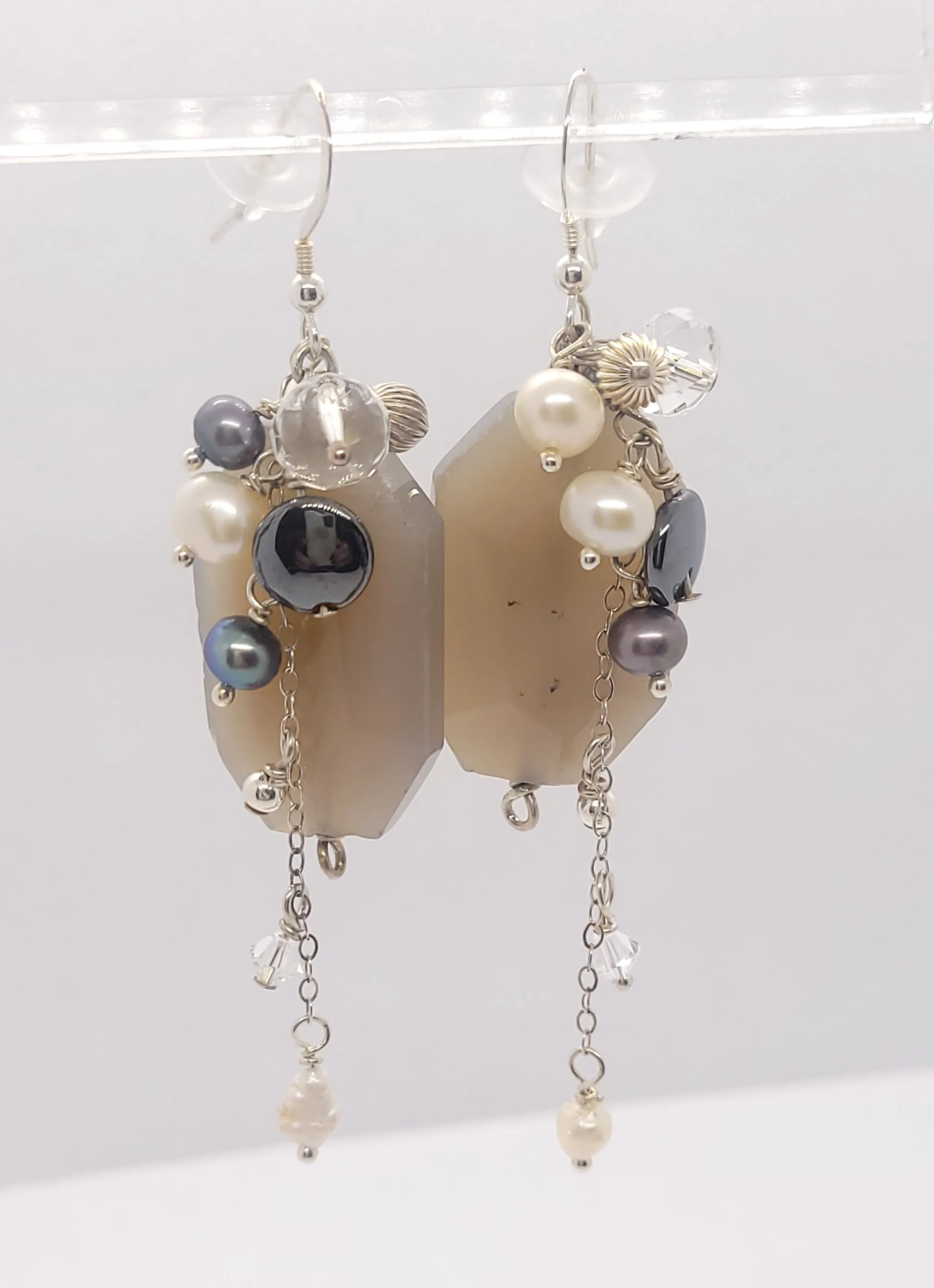 Smokey quartz drop earrings