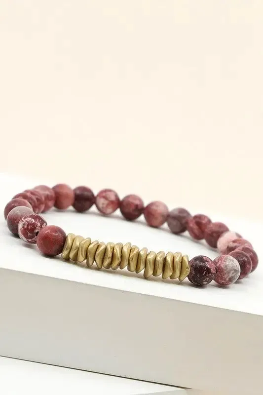 Snazzy Stone Beaded Bracelet