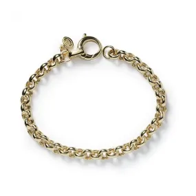 Southern Gates Sterling Silver Gold Plated McClain Rolo Bracelet, 7.75" (97116)