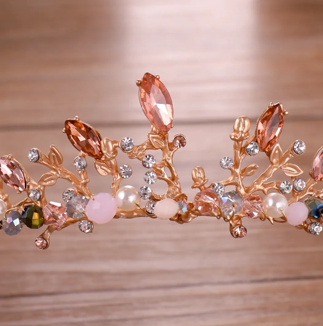 Spirited Dainty Pink Tiara