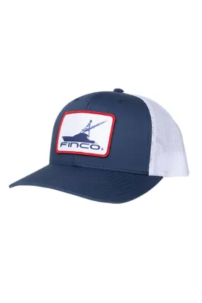 Sporty Trucker Hat in Navy / White