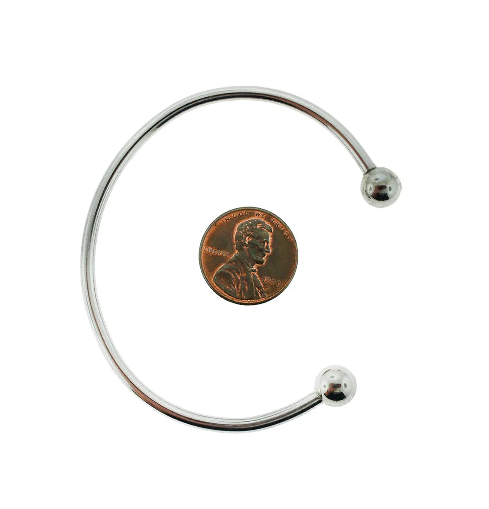 Stainless Steel Cuff Bangle - 61mm ID - Choose Your Quantity!