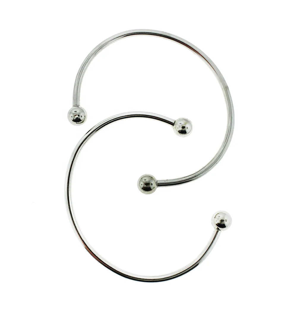 Stainless Steel Cuff Bangle - 61mm ID - Choose Your Quantity!