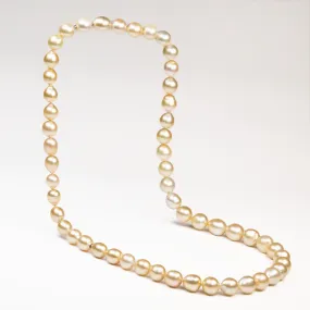 Stainless Steel South Sea Cultured 10.20-13.00mm 70cm Pearl Strand