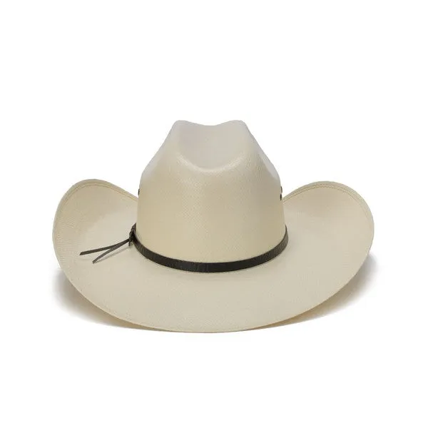 Stampede Hats - 50X Shantung Cowboy Hat with Concho Black Leather Trim