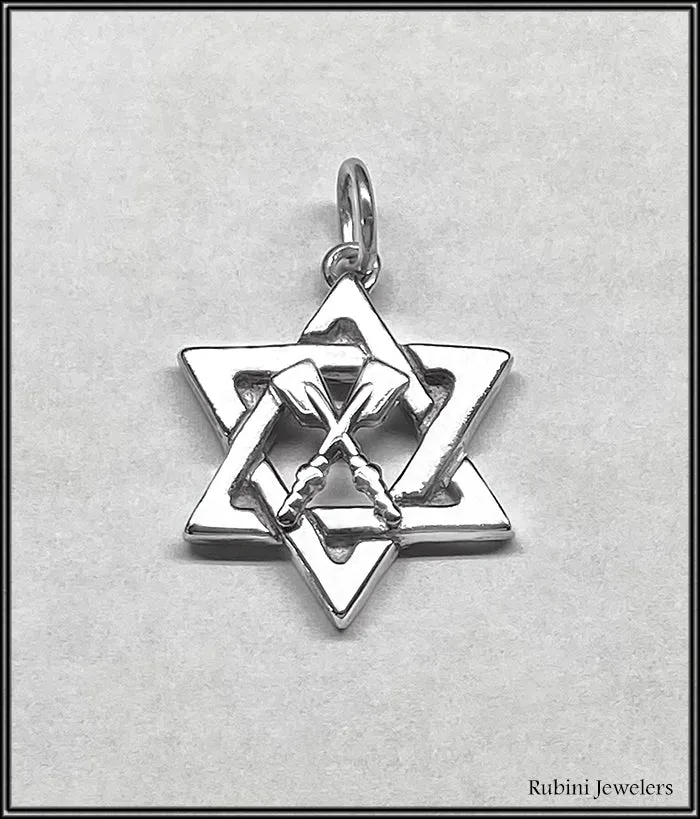 Star of David with Crossed Oars Pendant