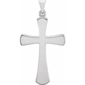 Sterling Silver 16.1x8 Cross Pendant