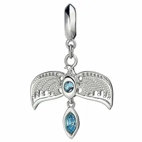 Sterling Silver Diadem Clip on Charm With Crystals