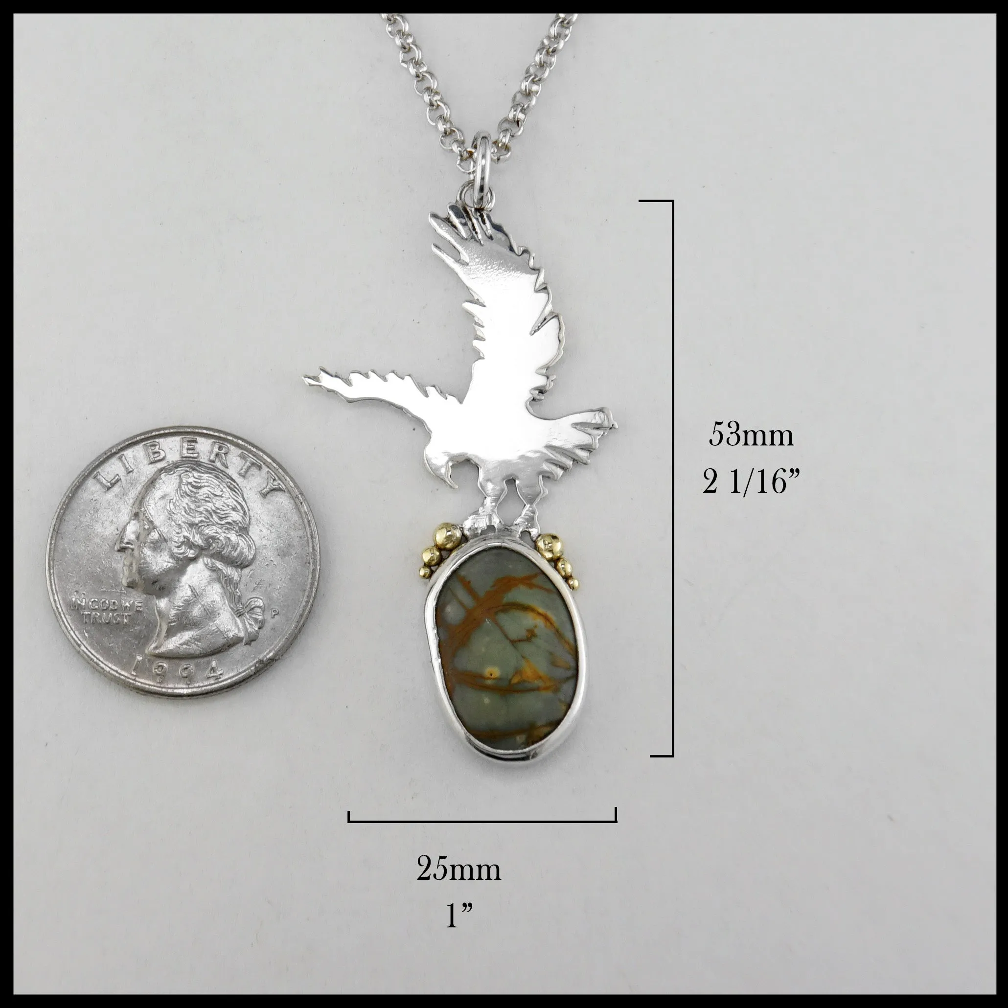 Sterling Silver Jasper Pendant